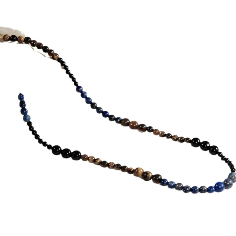 Vėrinys su natūraliais akmenimis, kinietiško vėjo stilius, rankų darbo, Yi Fei prekės ženklas, vasara 2024