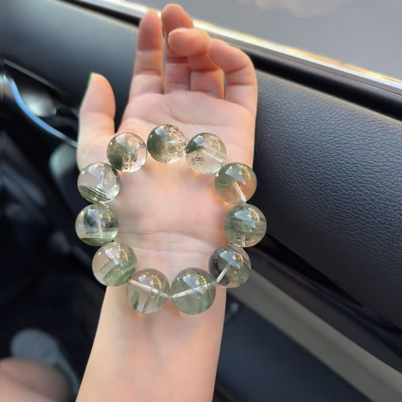 Βραχιόλι με κρύσταλλο-φάντασμα, ελαστικό κορδόνι, βιντάζ στυλ, με πιστοποιητικό