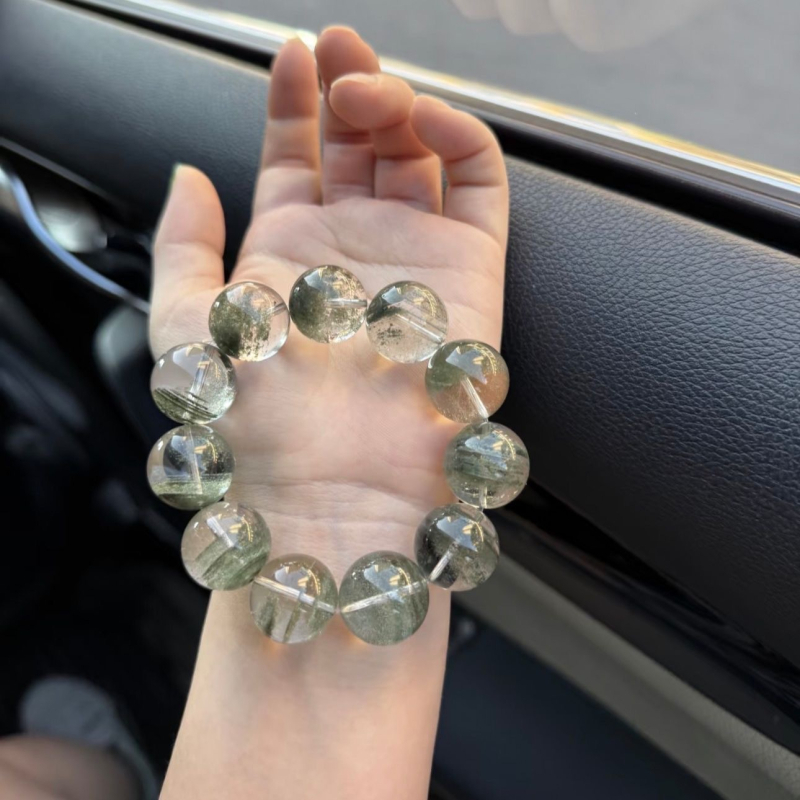 Βραχιόλι με κρύσταλλο-φάντασμα, ελαστικό κορδόνι, βιντάζ στυλ, με πιστοποιητικό