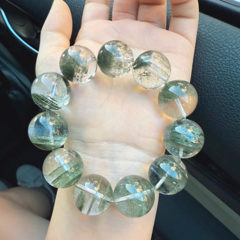 Βραχιόλι με κρύσταλλο-φάντασμα, ελαστικό κορδόνι, βιντάζ στυλ, με πιστοποιητικό