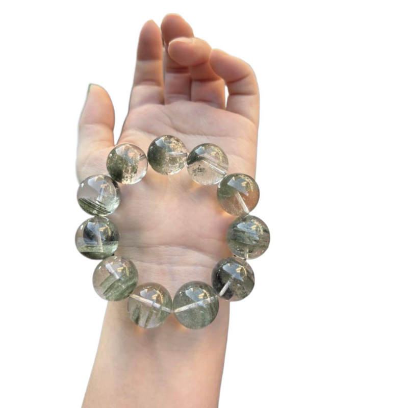 Βραχιόλι με κρύσταλλο-φάντασμα, ελαστικό κορδόνι, βιντάζ στυλ, με πιστοποιητικό