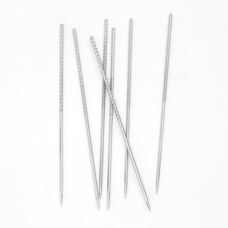 Igla s nazubljenom površinom za ručno uvijanje niti, šivaća igla za rubove hlača, igla od tvrdog karbonskog čelika, klasičan stil — 10.000 komada po paketu, 16,5 g po paketu