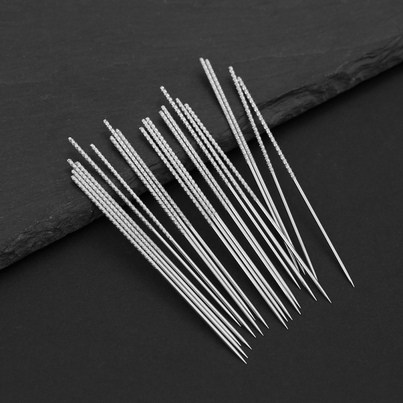 Igla s nazubljenom površinom za ručno uvijanje niti, šivaća igla za rubove hlača, igla od tvrdog karbonskog čelika, klasičan stil — 10.000 komada po paketu, 16,5 g po paketu