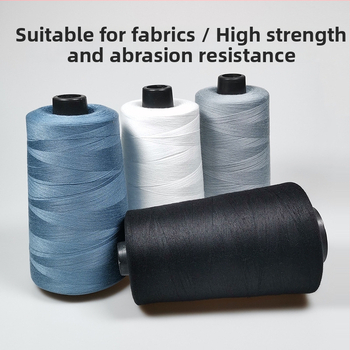Ață de cusut poliester de înaltă viteză, marca Double Canary; 100% fibre scurte de poliester; Origine: Shunde, Foshan; Potrivit pentru genți, îmbrăcăminte și textile pentru casă.