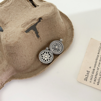 Silver Ruitai 925 Argint Sterling, Pandant cu compas cu opt comoare, rotativ, pentru unisex, stil chinezesc