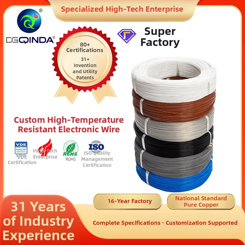 Teflon magas hőmérsékletű vezeték, 19 szálú ónzott réz, 450V/750V, 180°C, VDE8349