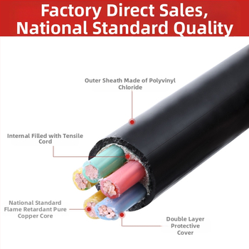 Jaudas kabelis ar vara vadītājiem YJV2, 3–5 vadi, nacionālais standarts, ārējai lietošanai