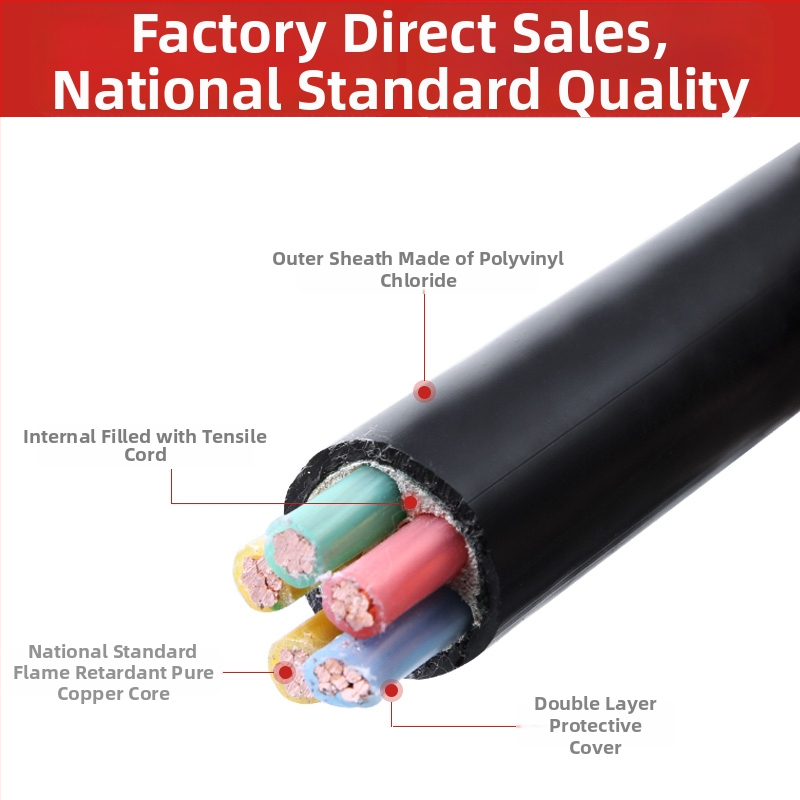 Jaudas kabelis ar vara vadītājiem YJV2, 3–5 vadi, nacionālais standarts, ārējai lietošanai