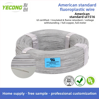 Tinēts vara vadītājs ar ETFE izolāciju un TEFLON apvalku, UL sertificēts, 300V