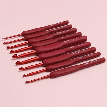 Set croșetă cu mâner din oțel inoxidabil, unelte complete pentru croșetat, pachet DIY cu materiale pentru tricotat