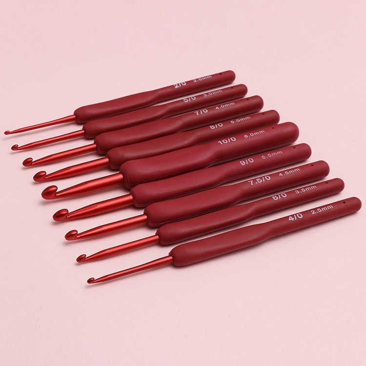 Set croșetă cu mâner din oțel inoxidabil, unelte complete pentru croșetat, pachet DIY cu materiale pentru tricotat