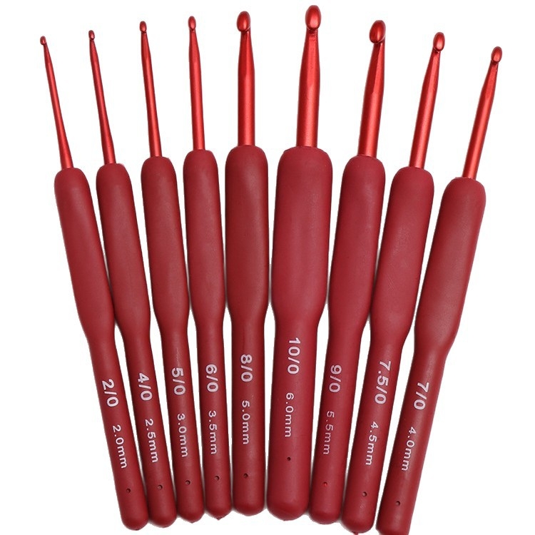 Set croșetă cu mâner din oțel inoxidabil, unelte complete pentru croșetat, pachet DIY cu materiale pentru tricotat