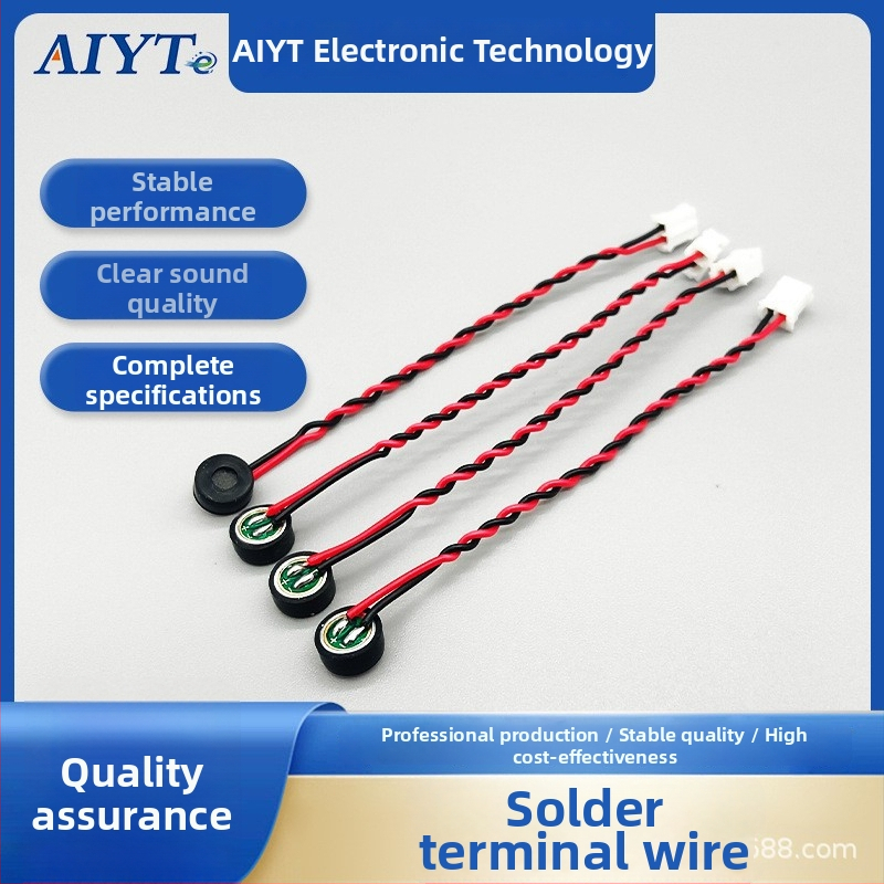 6027 Κάψουλα μικροφώνου με ενσωματωμένη διπλή πυκνωτική μείωση θορύβου και αντιπαρεμβατική σχεδίαση, συγκόλληση 2-pin 1,25 mm τερματικό