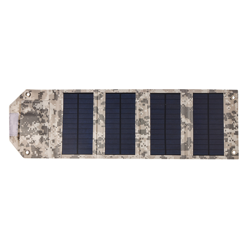 Сгъваемо слънчево зарядно за къмпинг и походи, 8W, USB изход 5V, IP66 водоустойчиво, 5 клетки на батерията