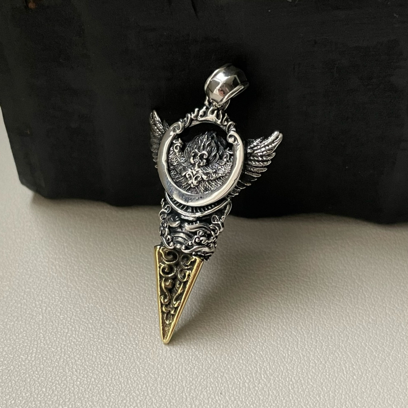 S925 ezüst Geometriai nyaklánc elektroplating bevonattal – Old Money stílus