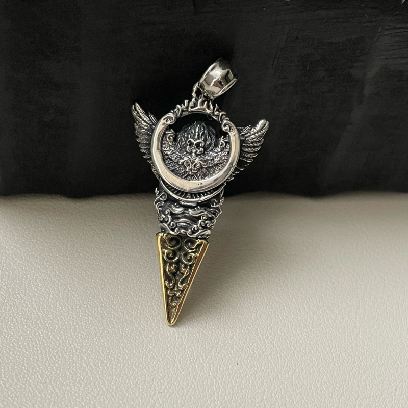 S925 ezüst Geometriai nyaklánc elektroplating bevonattal – Old Money stílus