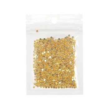 Metalo pusmėnulio karoliukai nagams, plokščiu dugnu, reljefinis raštas, DIY nagų dekoravimui