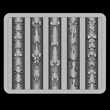 Moldă pentru manichiură cu design de fundă, silicon 3D, model relief rafinat, stil simplu, pentru uz zilnic