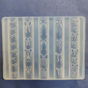 Moldă pentru manichiură cu design de fundă, silicon 3D, model relief rafinat, stil simplu, pentru uz zilnic