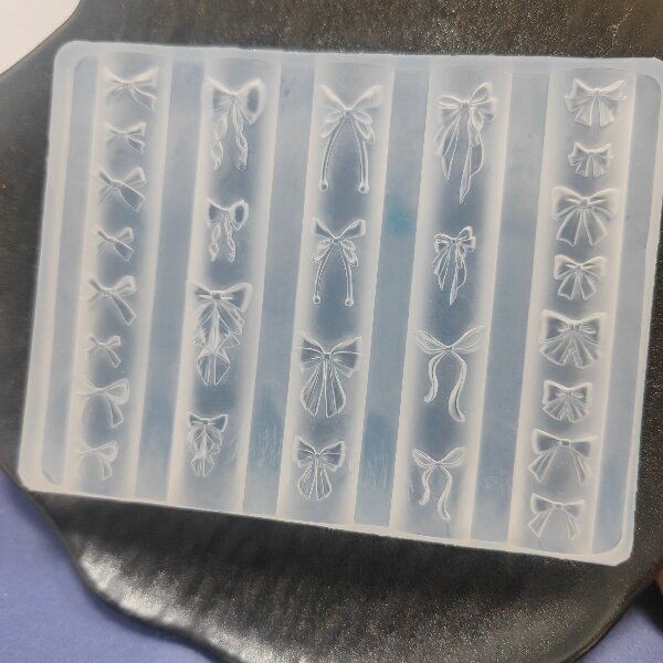 Moldă pentru manichiură cu design de fundă, silicon 3D, model relief rafinat, stil simplu, pentru uz zilnic