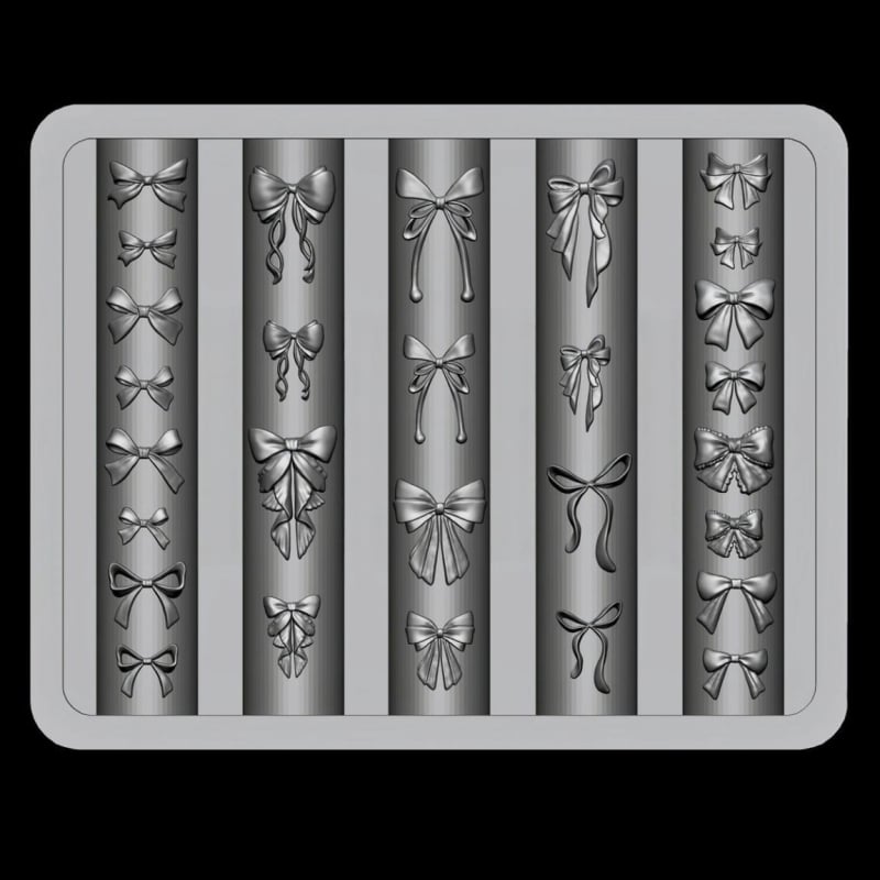 Moldă pentru manichiură cu design de fundă, silicon 3D, model relief rafinat, stil simplu, pentru uz zilnic