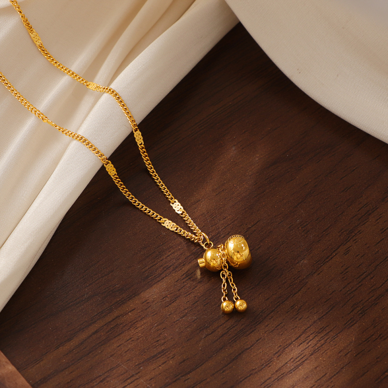 Colier din oțel titan cu lanț în formă de O, stil INS, primăvara 2025 (Material: oțel titan; Lanț: în formă de O; Stil: INS)