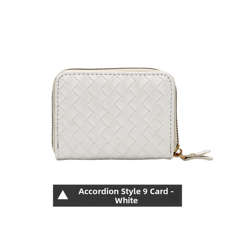 Kõik-ühes kaardikott punutud mustriga, PVC, mahutavus 9/18/20 kaarti, varguste vastane, unisex