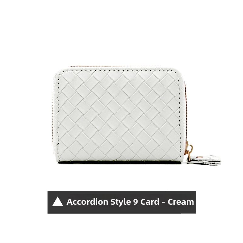 Kõik-ühes kaardikott punutud mustriga, PVC, mahutavus 9/18/20 kaarti, varguste vastane, unisex