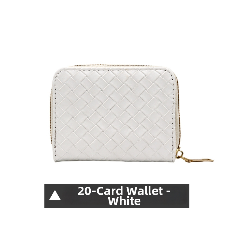 Kõik-ühes kaardikott punutud mustriga, PVC, mahutavus 9/18/20 kaarti, varguste vastane, unisex