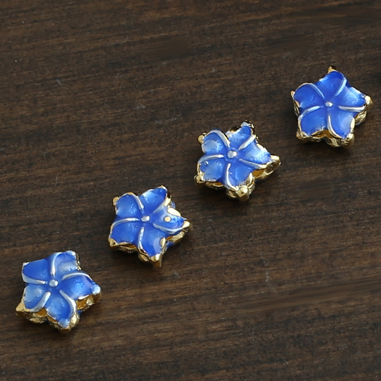 Cloisonné emajl perle, plosnate perle za izradu nakita, elektroplatiranje, podrijetlo Meilong, brend Seven Color Cool