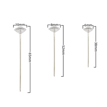 Pozicionáló tű, átlátszó gyémánt alakú, Chengnuo, 100 db dobozonként, 104 g