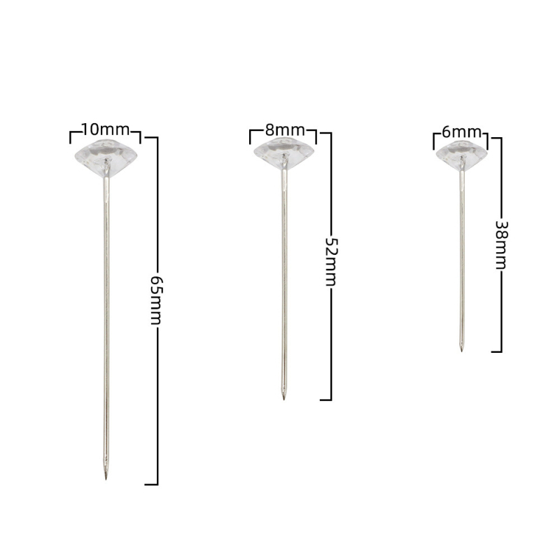 Pozicionáló tű, átlátszó gyémánt alakú, Chengnuo, 100 db dobozonként, 104 g