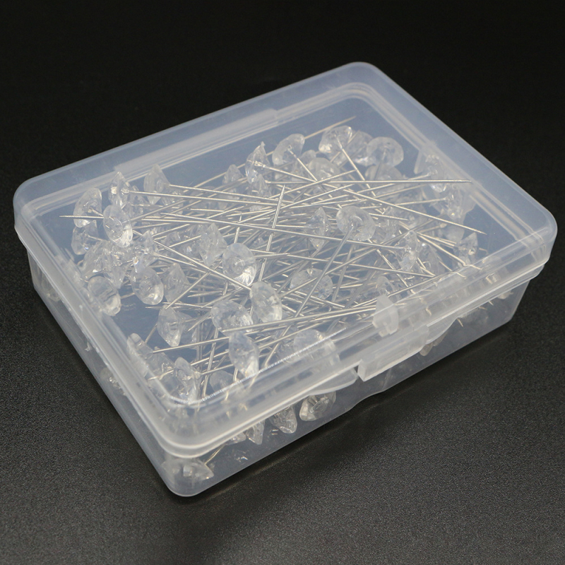 Pozicionáló tű, átlátszó gyémánt alakú, Chengnuo, 100 db dobozonként, 104 g