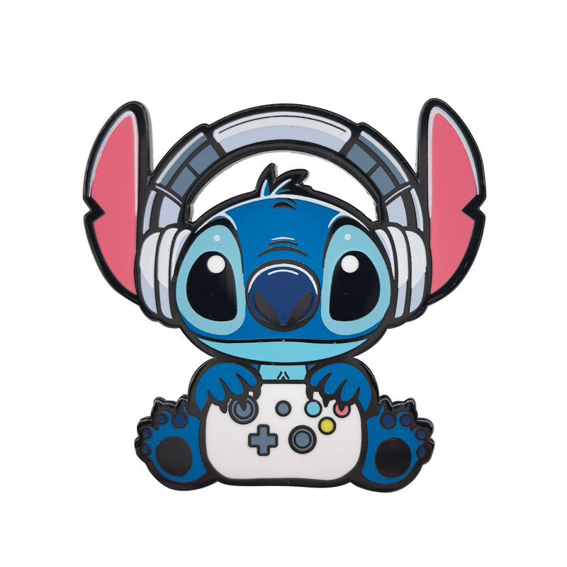 Stitchi metallist broš - multiki tegelase aksessuaar riietele ja kottidele (Materjal: tsink sulam; Kuju: multiki tegelased; Töötlemine: küpsetamise värv; Funktsioon: dekoratsioon; Stiil: värske ja magus)