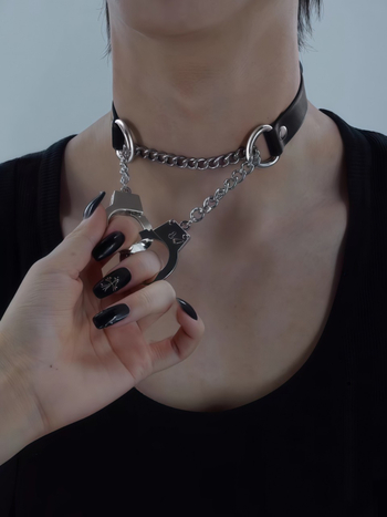 Nakit od legure s dvostrukom križnom lancem, romboidni privjesak od legure, elektroplatirano, unisex, marka VKe