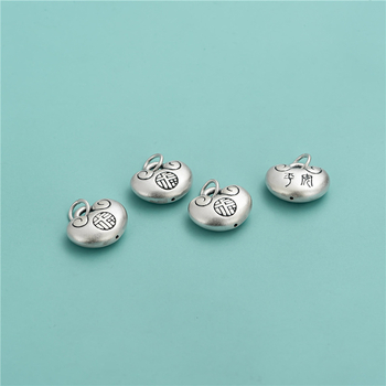 Pandantiv din Argint Pur S999, 3D Lacăt Norocos