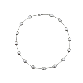 Κολιέ από ορείχαλκο με επίχρυση επικάλυψη, αλυσίδα με χάντρες, μονοστρωματικό, στυλ Old Money