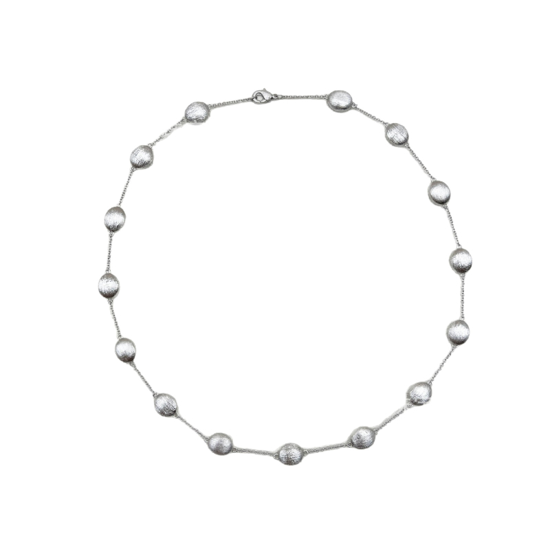 Κολιέ από ορείχαλκο με επίχρυση επικάλυψη, αλυσίδα με χάντρες, μονοστρωματικό, στυλ Old Money