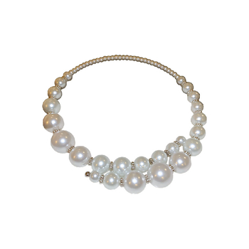 Colier choker cu perle artificiale, geometric pentru femei, greutate 0,0587 kg