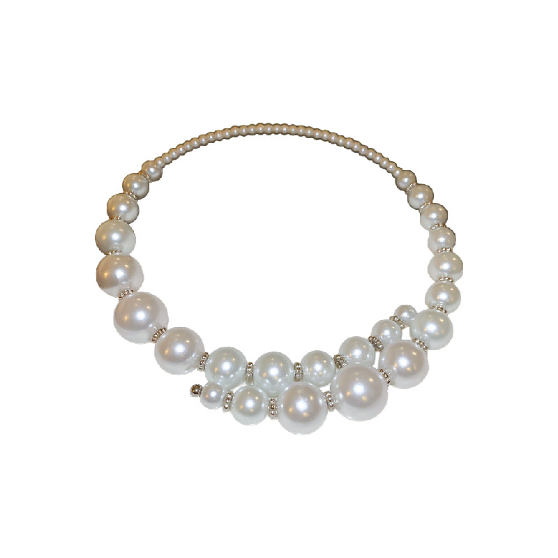 Colier choker cu perle artificiale, geometric pentru femei, greutate 0,0587 kg