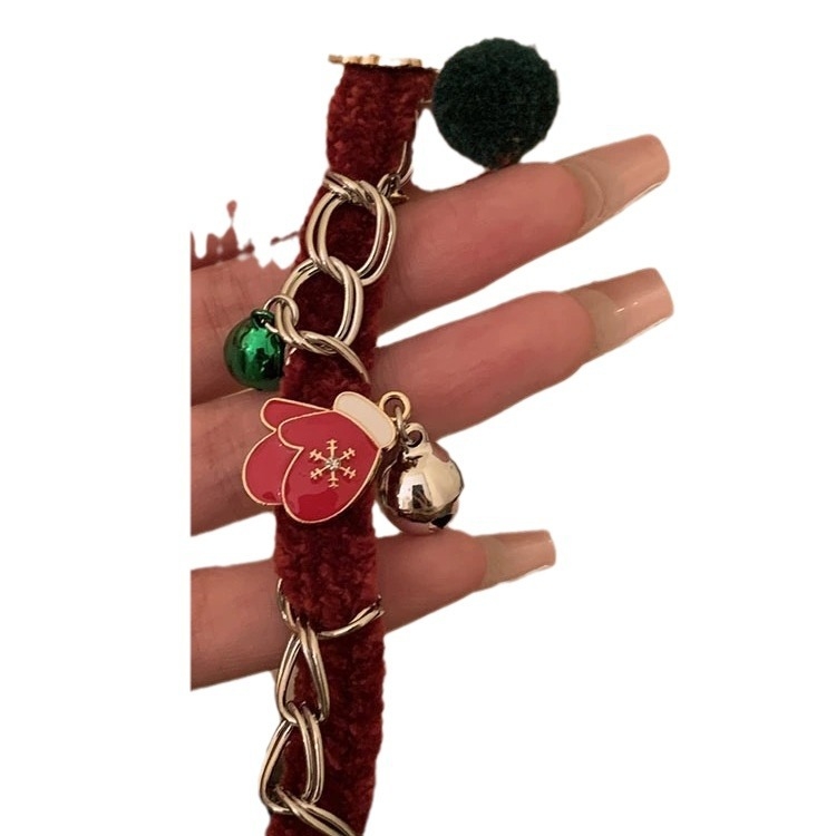 Colier chok­er geometric cu mai multe straturi, material flocking și placare electroplating pe lanț obișnuit