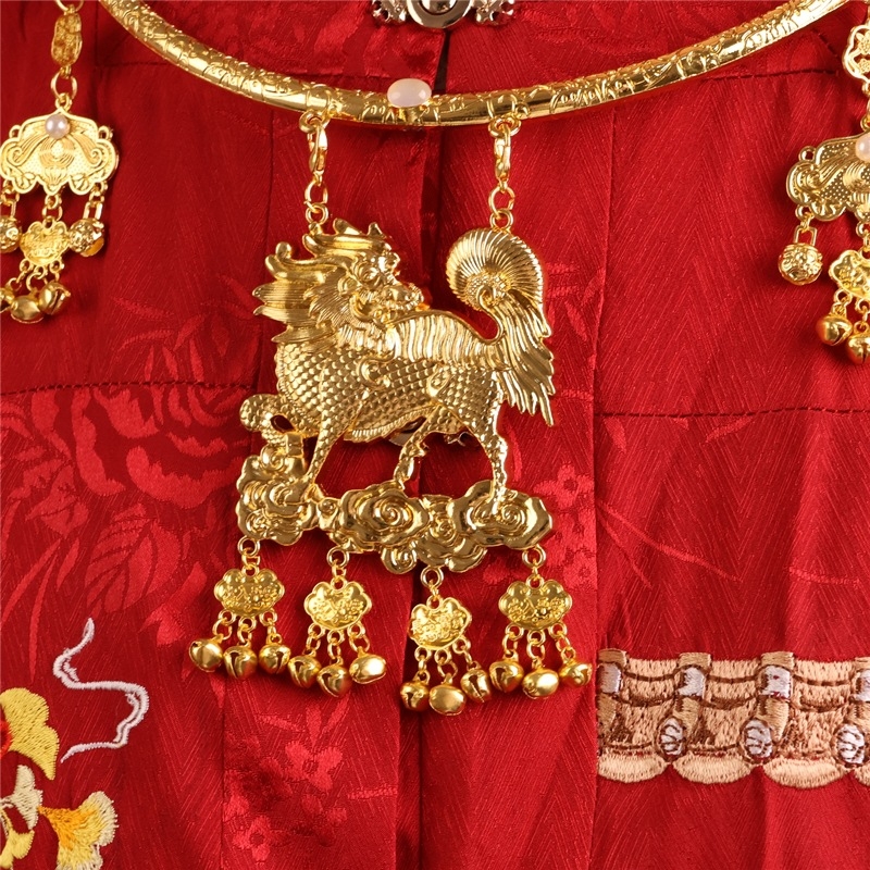 Нашийник от сплав, етно стил, клиновидна верига, тегло 120 g