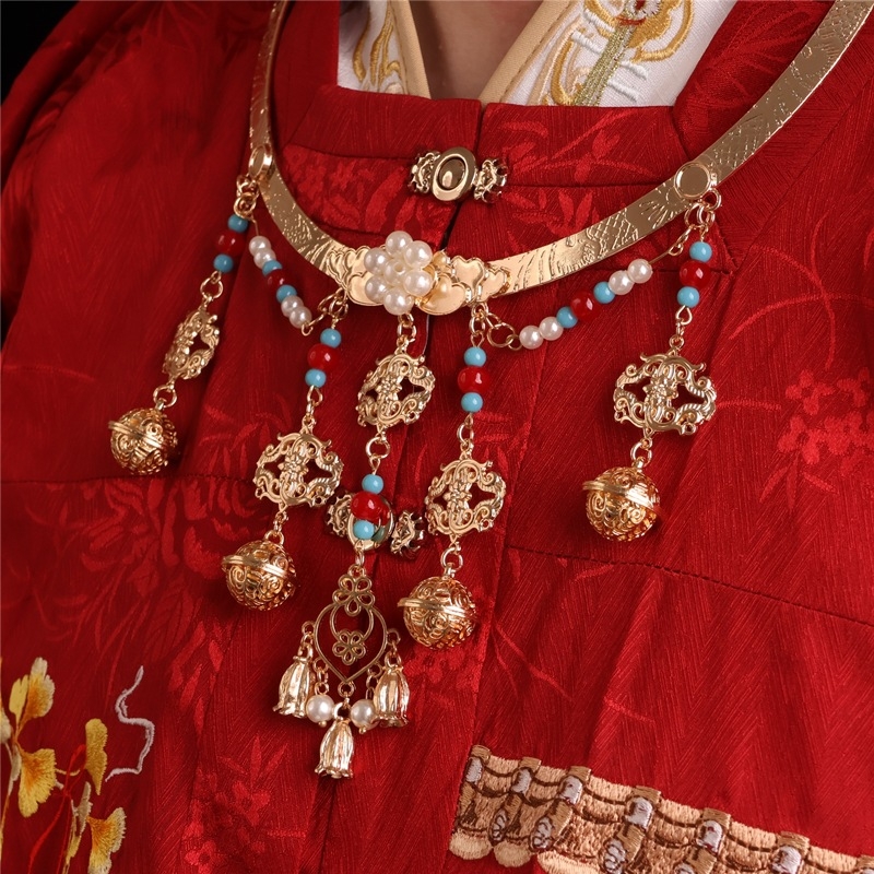 Нашийник от сплав, етно стил, клиновидна верига, тегло 120 g