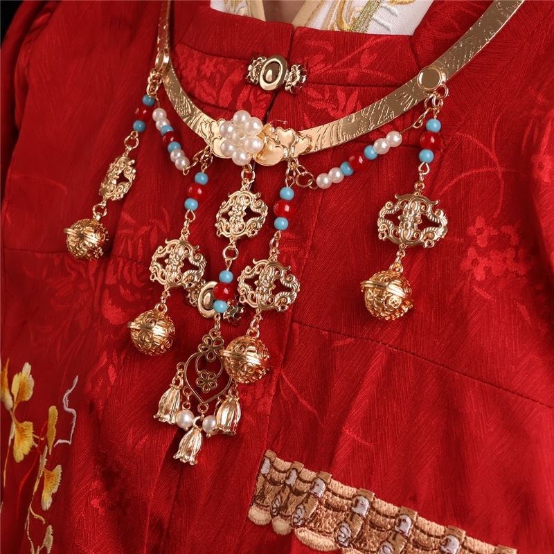 Нашийник от сплав, етно стил, клиновидна верига, тегло 120 g