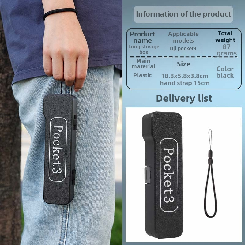 Carcasă protectoare Osmo Pocket 3 – rezistentă la cădere, din plastic, pentru filtre și accesorii (Brand: Strange Leaves; Model: pocket3; Material: Plastic)