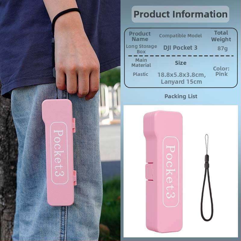 Carcasă protectoare Osmo Pocket 3 – rezistentă la cădere, din plastic, pentru filtre și accesorii (Brand: Strange Leaves; Model: pocket3; Material: Plastic)