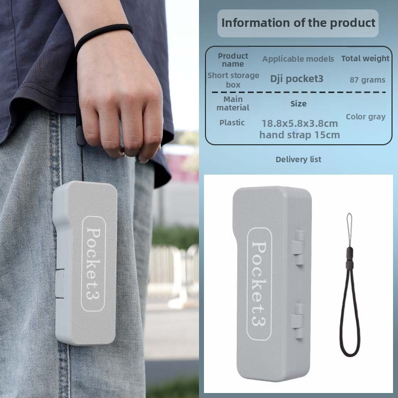 Carcasă protectoare Osmo Pocket 3 – rezistentă la cădere, din plastic, pentru filtre și accesorii (Brand: Strange Leaves; Model: pocket3; Material: Plastic)