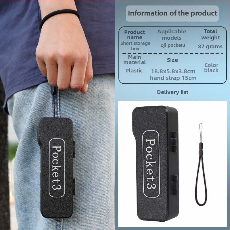 Carcasă protectoare Osmo Pocket 3 – rezistentă la cădere, din plastic, pentru filtre și accesorii (Brand: Strange Leaves; Model: pocket3; Material: Plastic)