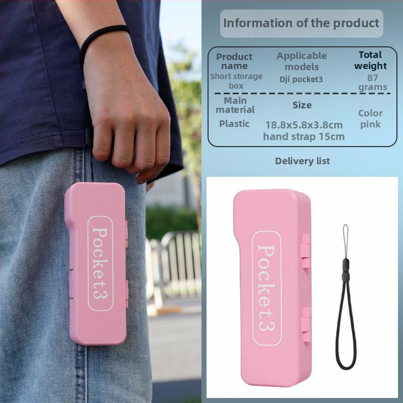 Carcasă protectoare Osmo Pocket 3 – rezistentă la cădere, din plastic, pentru filtre și accesorii (Brand: Strange Leaves; Model: pocket3; Material: Plastic)