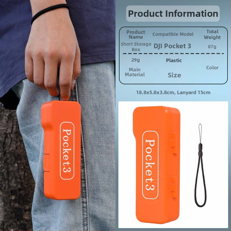 Carcasă protectoare Osmo Pocket 3 – rezistentă la cădere, din plastic, pentru filtre și accesorii (Brand: Strange Leaves; Model: pocket3; Material: Plastic)